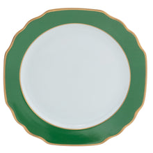  Ultra-White Georgian ColorSheen Emerald Green - Gold Banding - Bread and Bread and Butter Plate - Pickard China - UGCSEGG-009-GA