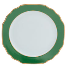  Ultra-White Georgian ColorSheen Emerald Green - Gold Banding - Dinner Plate - Pickard China - UGCSEGG-001-GA
