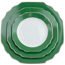  Ultra-White Georgian ColorSheen Emerald Green - Platinum Banding - Salad Plate - Pickard China - UGCSEGP-005-GA