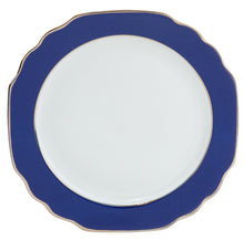  Ultra-White Georgian ColorSheen Navy-Blue - Platinum Banding - Salad Plate - Pickard China - UGCSNBP-005-GA