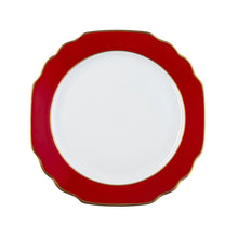  Ultra-White Georgian ColorSheen Red - Gold Banding - Dinner Plate - Pickard China - UGCSREG-001-GA