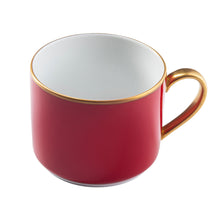  Ultra-White Georgian ColorSheen Red - Gold Banding - Teacup - Pickard China - UGCSREG-012-CN
