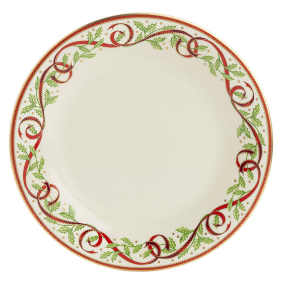 Ultra-White Winter Festival Bread and Bread and Butter Plate - Pickard China - UWINFEG-009-TR
