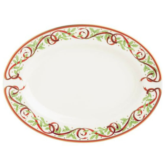 Ultra-White Winter Festival Large Platter - Pickard China - UWINFEG-037-TR