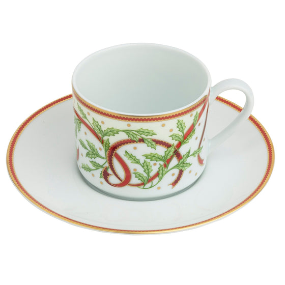 Ultra-White Winter Festival Teacup - Pickard China - UWINFEG-012-CN