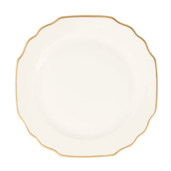 White Georgian Gold Salad Plate - Pickard China - WGEOGOL-005-GA