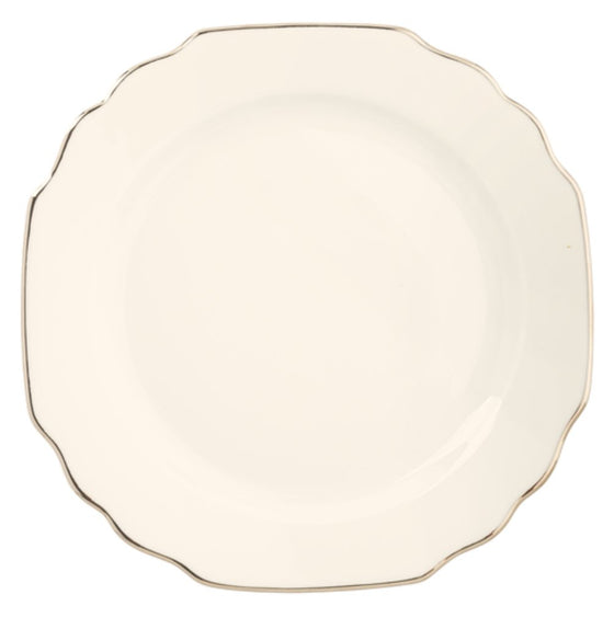 White Georgian Platinum Dinner Plate - Pickard China - WGEOPAL-001-GA