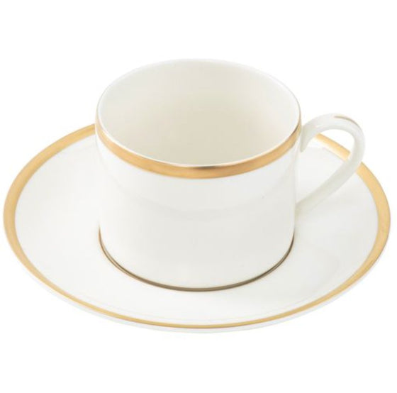 White Signature Gold No Monogram Can Teacup - Pickard China - WSIPLNM-012-CN