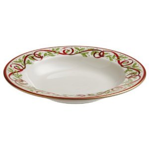White Winter Festival Soup Plate - Pickard China - WWINFEG-024-SP